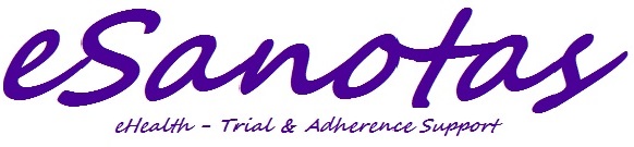 Het logo van eSanotas, eHealth Trial & Adherence support